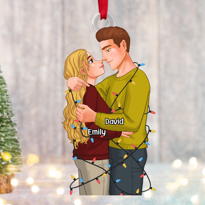 Personalized Gifts For Couple Christmas Ornament 02ACPU111124DA - Ornament - GoDuckee