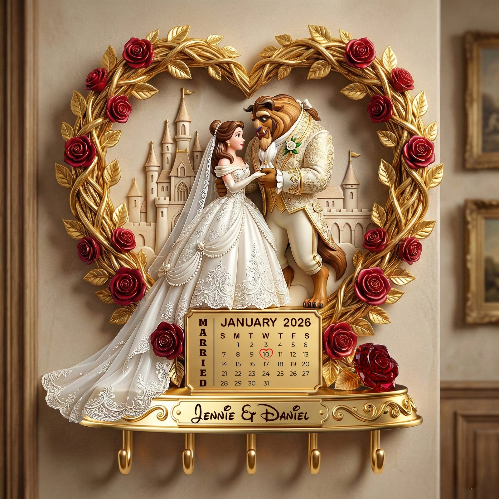 Wedding Couple Acrylic Key Hanger - Personalized Gifts For Couples 07PALU200126