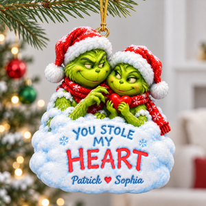 You Stole My Heart Furry Mischief Couple Ornament - Personalized Christmas Gifts For Couples 02toqn211026