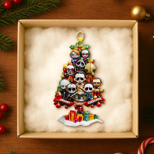 Horror Christmas Tree Ornament, Personalized Gifts For Horror Fans 02qhdt071025