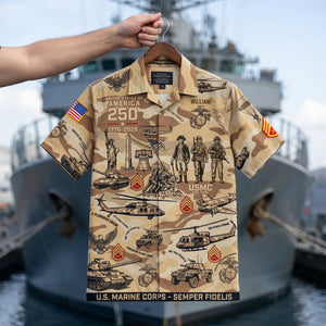 Custom Military Insignia Hawaiian Shirt - Personalized Gifts For Veteran 03QHQN030626
