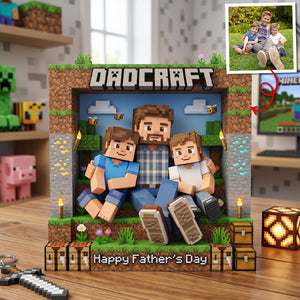 Pixel Dad Acrylic Plaque - Personalized Custom Photo Gift For Dad 02NATN160426