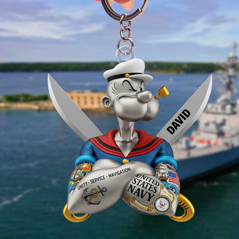 Holiday Heroes Keychain – Personalized Christmas Gifts For Proud Veterans 02natn180625