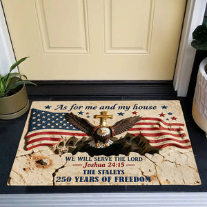 250 Years Of Freedom Doormat - Personalized Gifts For Family 01TGQN140426
