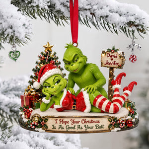 Cheeky Christmas Couple Ornament - Personalized Funny Gifts For Couple 05nalu150926