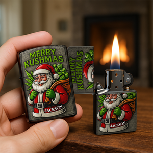 Santa’s Chill Time Lighter - Personalized Christmas Gift For Stoners 02TOLU120825