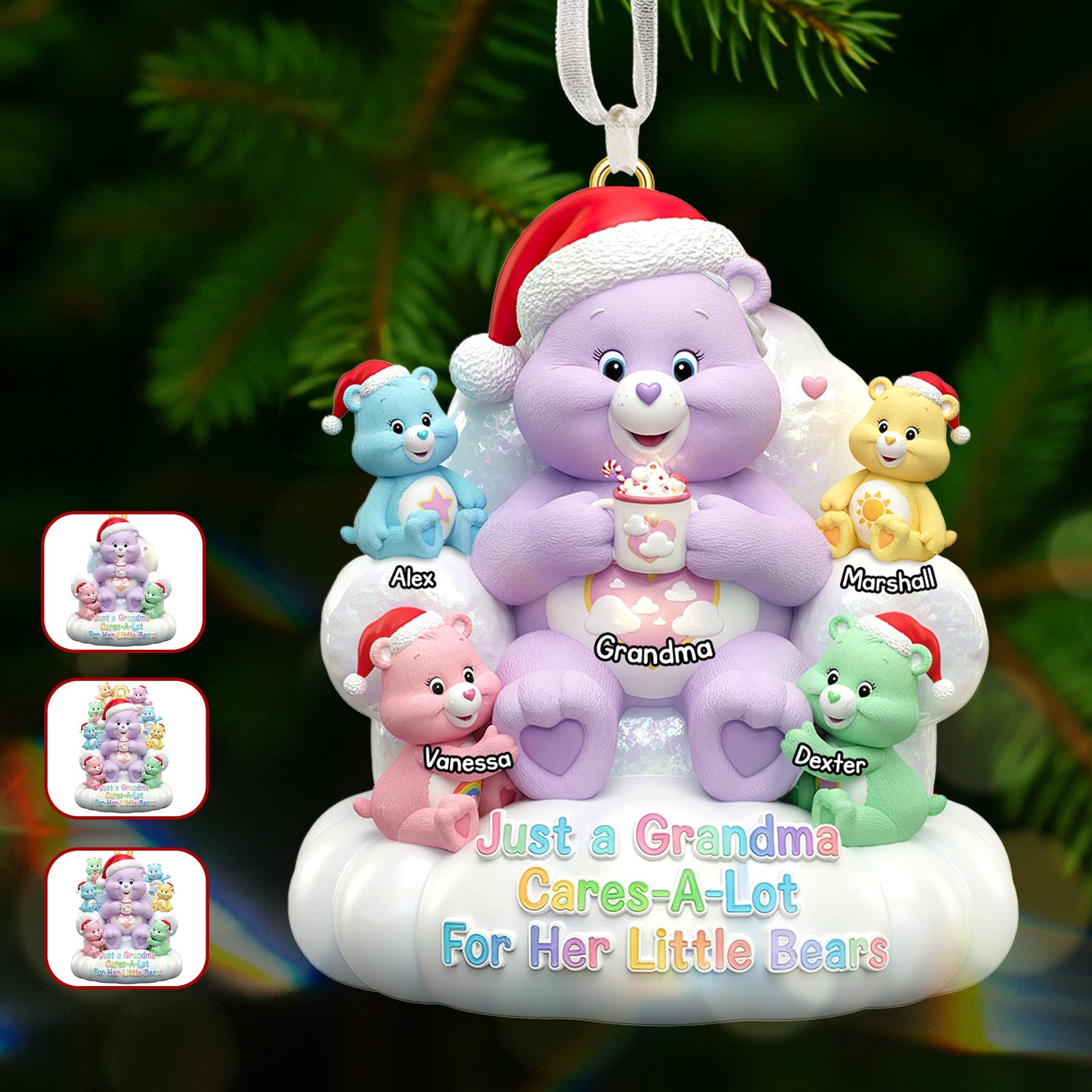 Happy Grandma Christmas Ornament Personalized Gifts For Grandma 02HUMG241025-Homacus