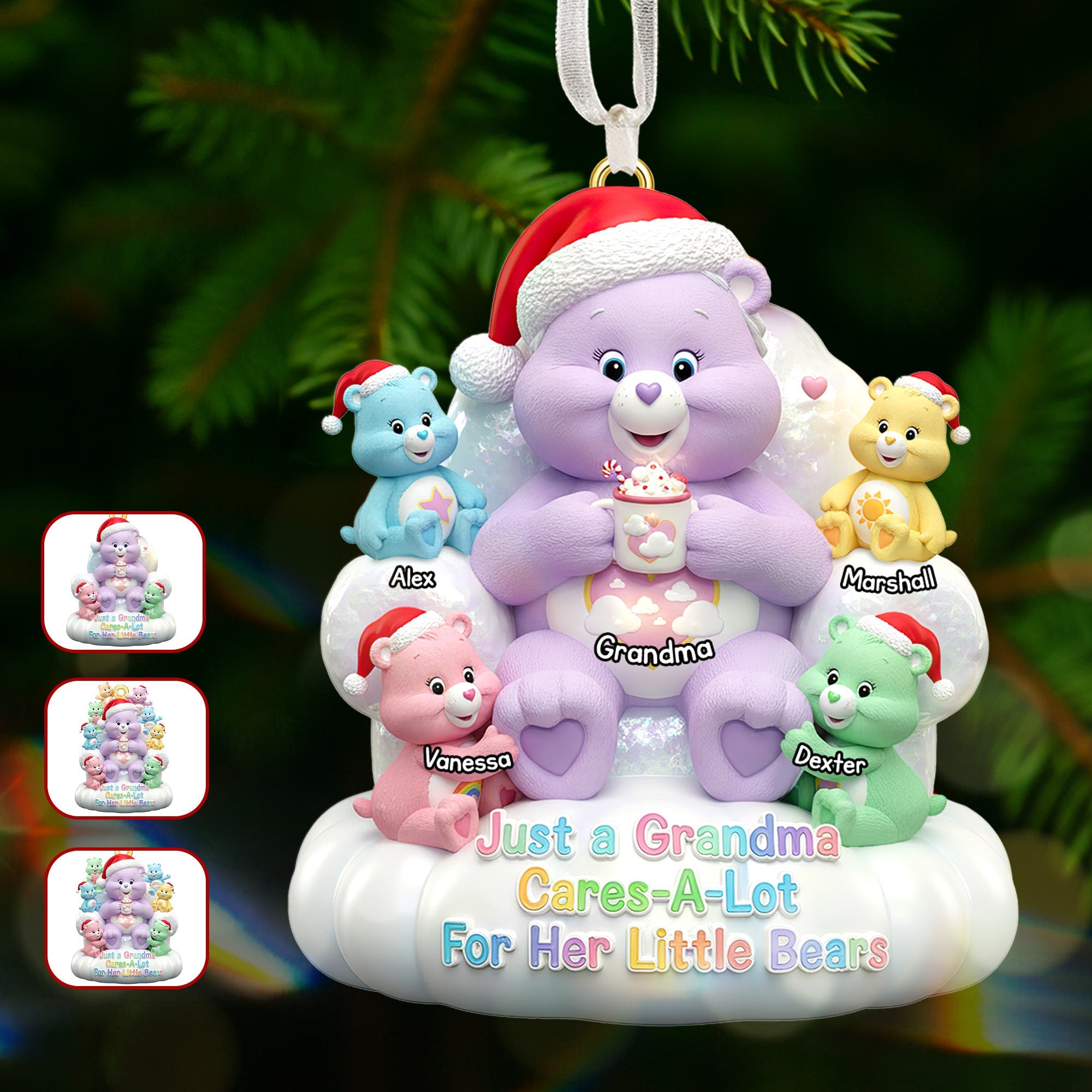 Happy Grandma Christmas Ornament Personalized Gifts For Grandma 02HUMG241025-Homacus