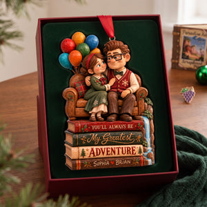 Love Is The Greatest Adventure Acrylic Ornament - Personalized Christmas Gifts For Couples 09halu300926