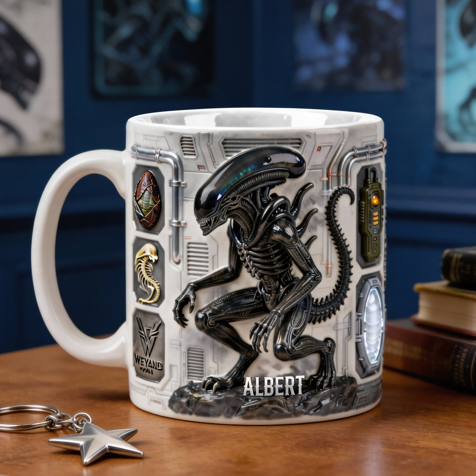 Sci-fi Creature Mug - Personalized Gifts For Him 02naqn301225