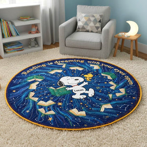 Cute Quilted Round Mat Personalized Gifts For Book Lovers 06totn061125