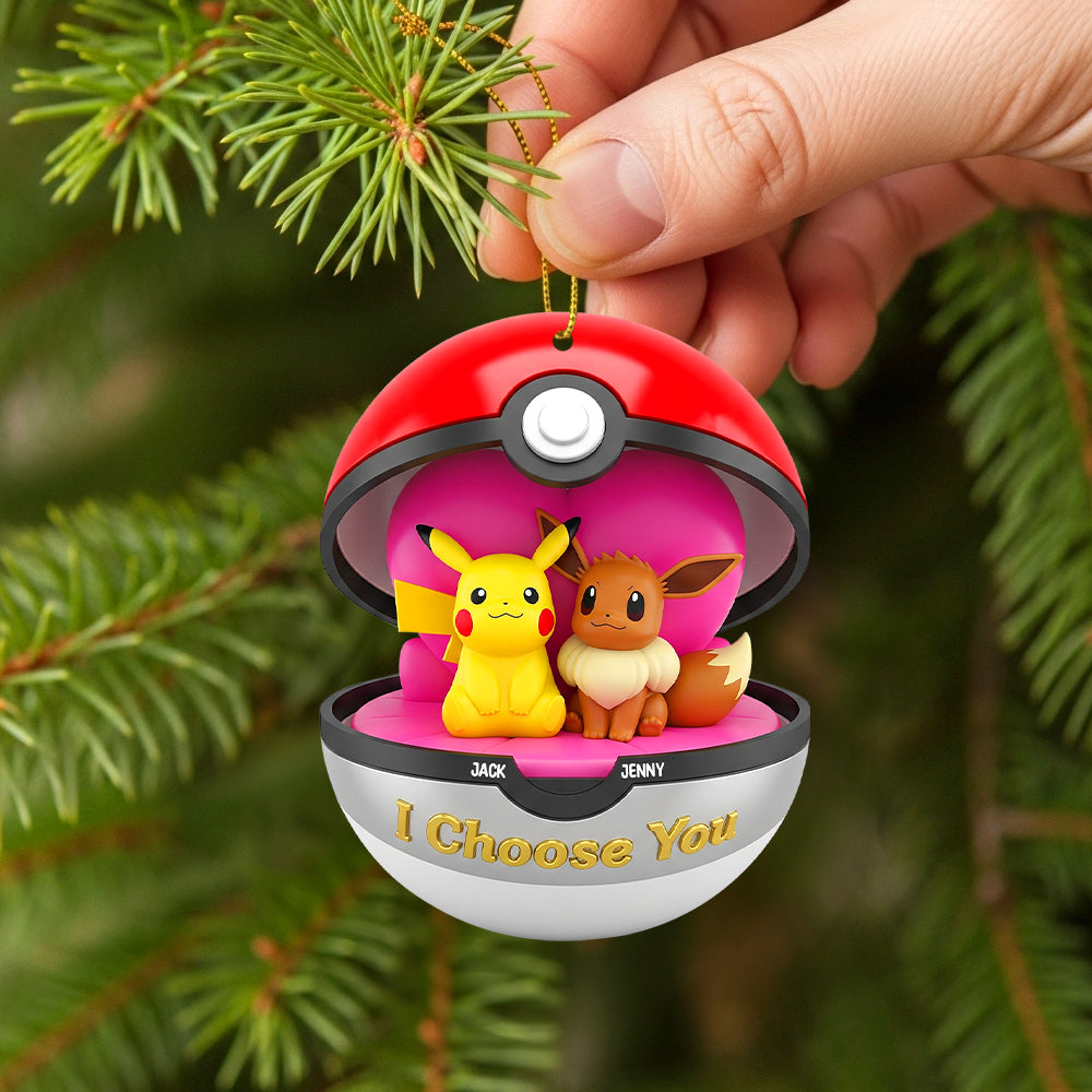 I Choose You Personalized Gifts For Couple Christmas Acrylic Ornament 04natn210825
