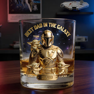 Great Space Dad Round Glass - Personalized Gifts For Dads 02PGDT040526