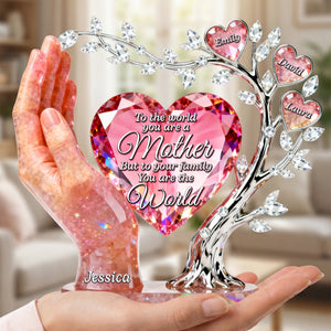 Heart of Family Acrylic Plaque – Personalized Gifts For Mom 03kiqn040226