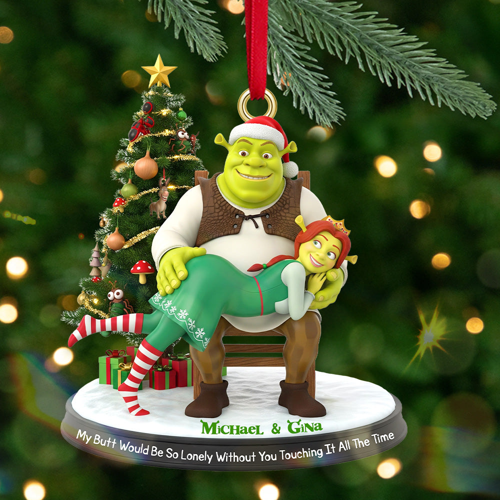 Alien Couple Ornament - Personalized Gifts For Couple Christmas Ornament 04NAMG090925