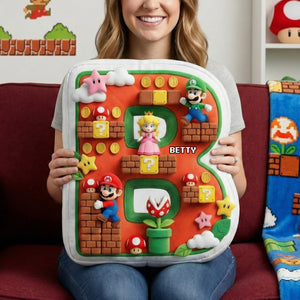 Retro Game Alphabet Pillow  - Personalized Gifts For Fans Pillow 02PAQN100426