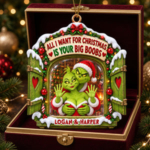 Cheeky Couple Holiday Ornament - Personalized Christmas Gifts For Couple 07ohdt071026