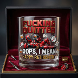 Funny Retirement Round Glass - Personalized Gifts 04TYDH100626