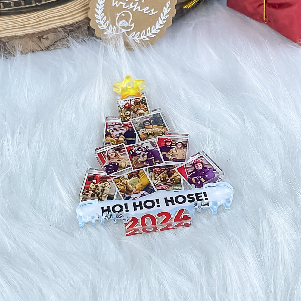 Firefighter Custom Photo Acrylic Christmas Ornament 09HUPU260924 - Ornament - GoDuckee