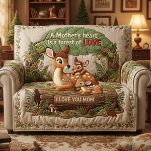 Forest Deer Mom Sofa Cover - Personalized Gift For Mom 01PATA050226