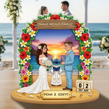 Wedding Couple Acrylic Plaque - Personalized Custom Photo Gifts For Couple 03HYLU210825