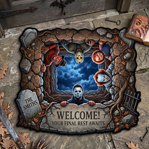 Final Rest Horror Custom Doormat - Personalized Halloween Gifts For Family 02hata140826