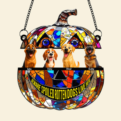 Pumpkin Suncatcher Ornament - Personalized Halloween Gifts For Dog Lovers 05tgqn090825 - Ornament - GoDuckee