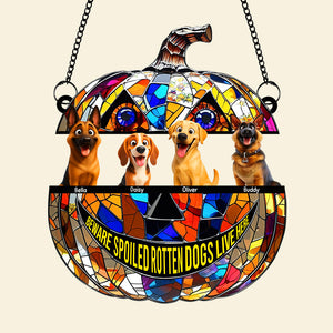 Pumpkin Suncatcher Ornament - Personalized Halloween Gifts For Dog Lovers 05tgqn090825 - Ornament - GoDuckee