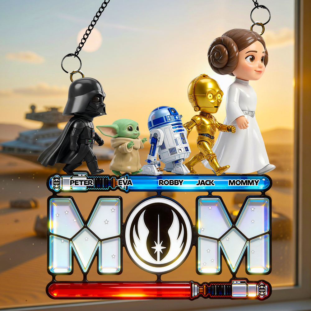 Warrior Mom Suncatcher Ornament - Personalized Gifts For Mom 01NADT040426