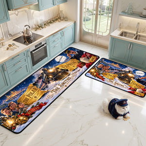 Magical Holiday Train Runner Rug - Personalized Gift For Christmas 02HATA280926