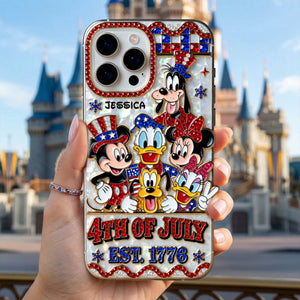 Patriotic Cartoon Crew Phone Case - Personalized 250th Anniversary Gifts 03PALU010626