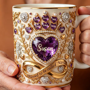 Crystal Heart Coffee Mug - Personalized Gifts For Moms And Grandmas 02padt100326