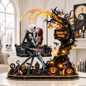 Spooky Swing Couple Acrylic Light Box - Personalized Halloween Gifts For Couple 04palu310826-Homacus