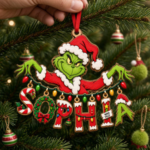 Playful Name Art String Ornament - Personalized Christmas Gifts 05qhlu210926