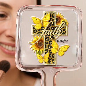 Faith Cross Handheld Mirror - Personalized Gifts For Christians 03HUDT051225