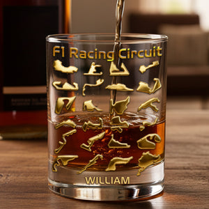 Racing Circuit Round Glass - Personalized Gifts For Racing Lovers 06NALU131225