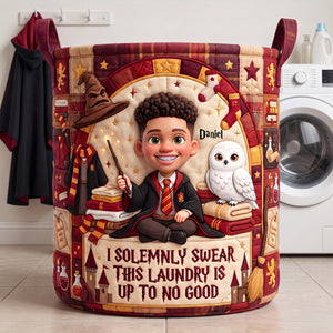 This Laundry Is Up To No Good Quilted Laundry Basket - Custom Photo Gifts 02palu290626