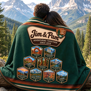 Custom National Park Blanket – Personalized Gift For Outdoor Families & Couples 02NADT081026