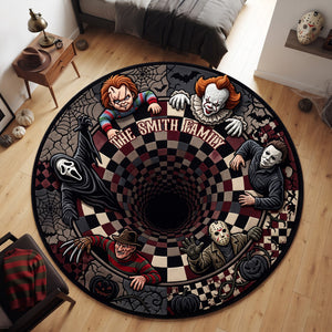 Classic Halloween Slashers Quilted Round Mat - Personalized Gifts For Family 05pglu210826