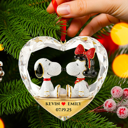 Dog Couple Christmas Ornament - Personalized Gifts For Couple 03TODT160825