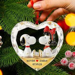 Dog Couple Christmas Ornament - Personalized Gifts For Couple 03TODT160825