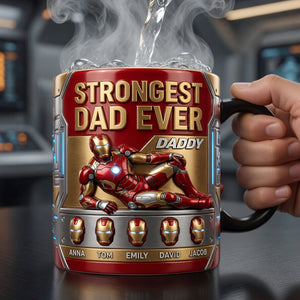 Strongest Dad Ever Magic Coffee Mug - Personalized Gifts For Dads 03TYLU300426