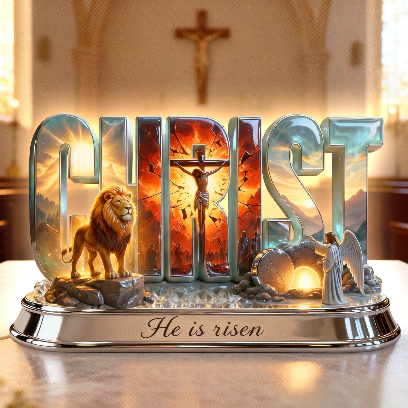 Jesus Christ Resurrection Holy Light Box, Easter Gift For Christians 03qhqn280126