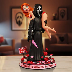 Spooky Romance Acrylic Plaque – Personalized Gifts For Couple 01kita041225