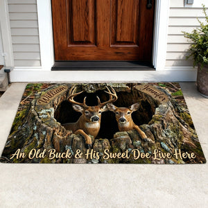 Deer Couple Doormat Personalized Gifts For Couple 06TGDT260126