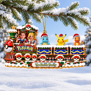 Family Lovely Train Adventure Acrylic Ornament - Personalized Christmas Gifts For Family 02ohqn280926
