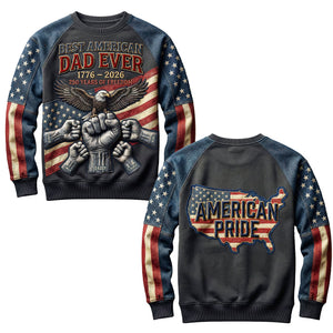 Best American Dad Shirt - Personalized Gifts For Father Day Sweatshirt 04PAQN280226