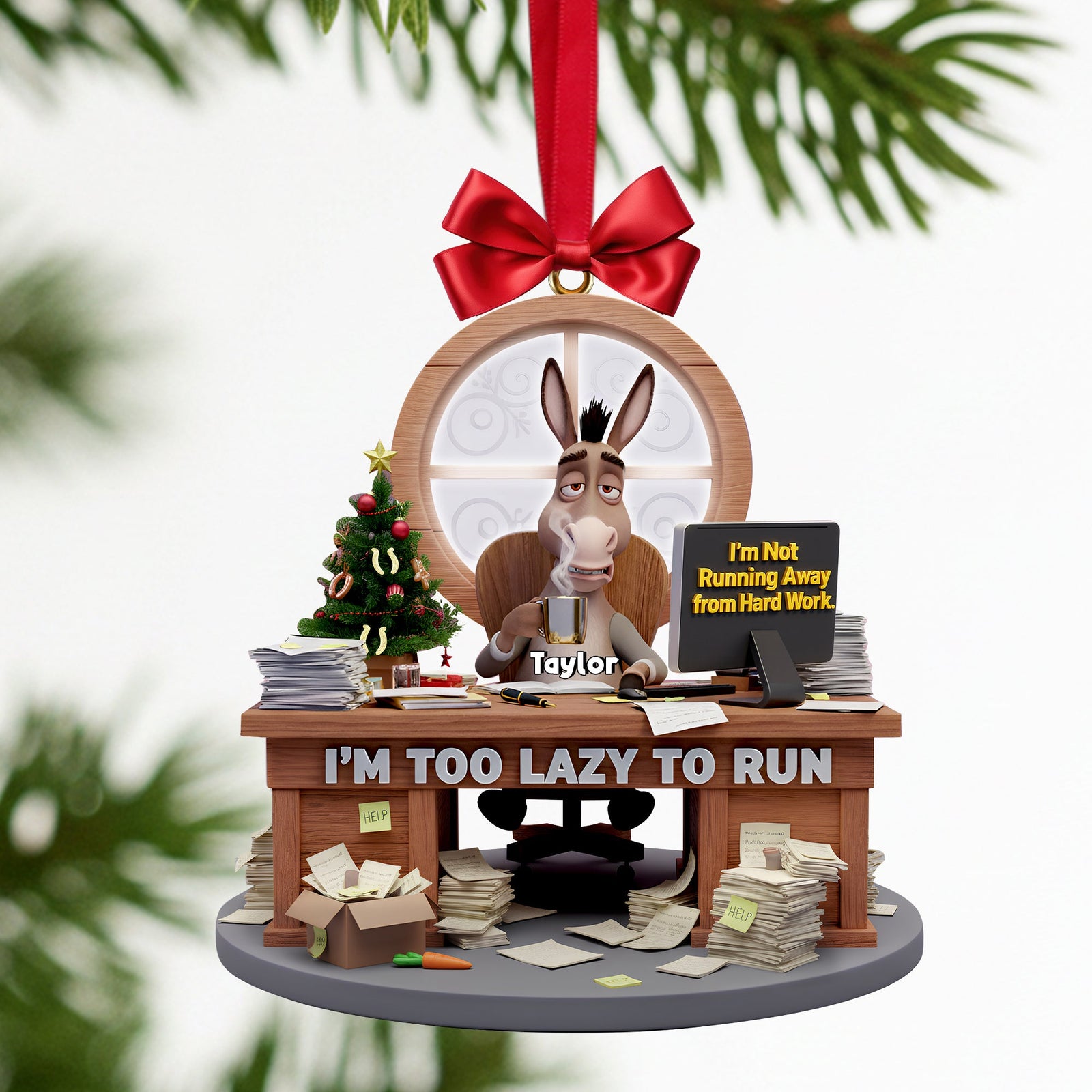 Work Hardship Christmas Ornament Personalized Gifts For Coworker 02PALU211125