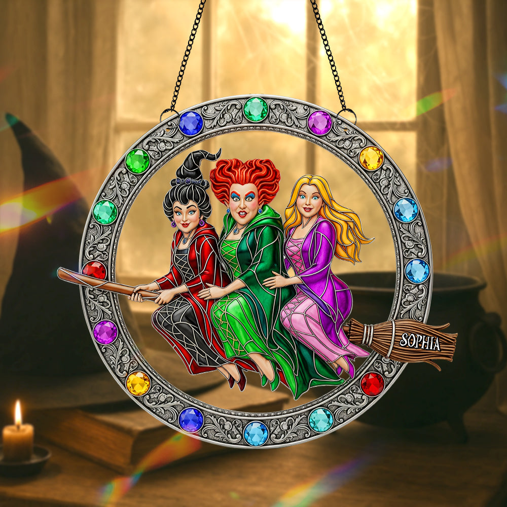 Enchanted Witches Trio Suncatcher - Personalized Gifts For Witch Lovers 04ohtn190825