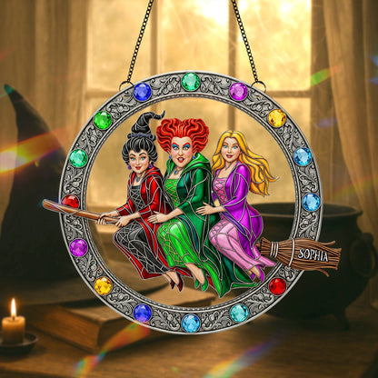 Enchanted Witches Trio Suncatcher - Personalized Gifts For Witch Lovers 04ohtn190825